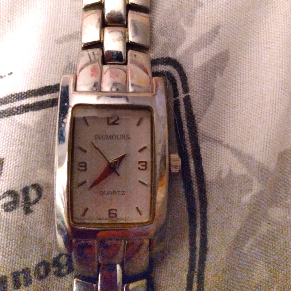 Rumors watch,silver wrist band